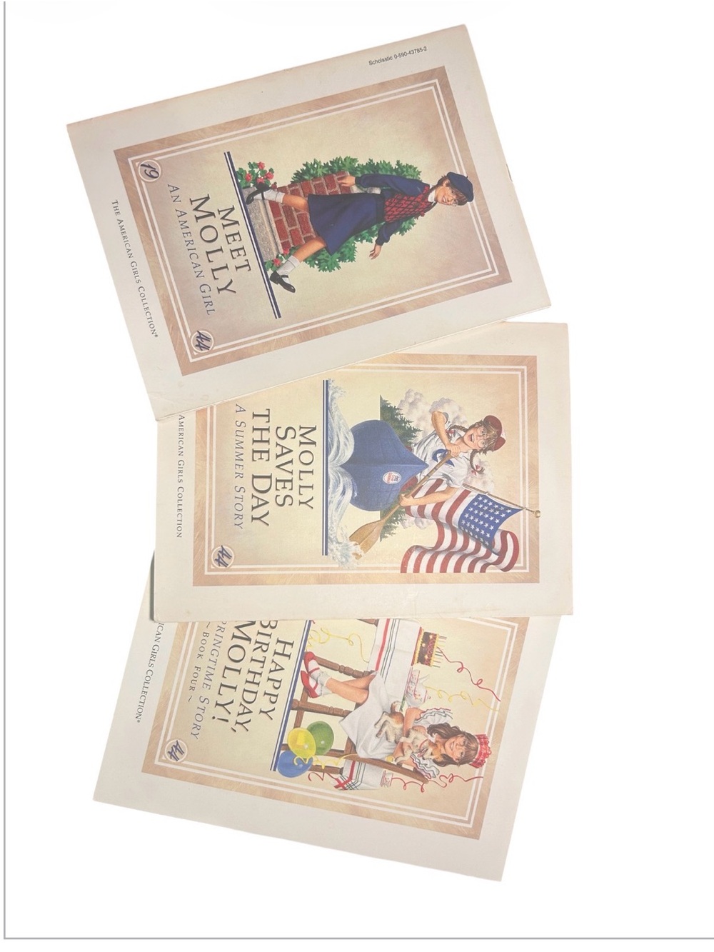 Vintage American Girl Molly Books Lot of 3 Paperback Pleasant Company 1944 WWII